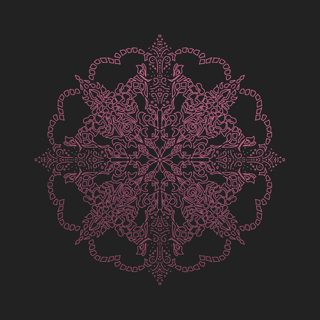 Vector mandala pattern. Creative colorful doodle sketchのイラスト素材