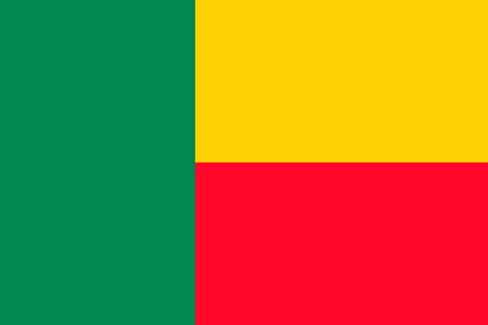Benin national flag. Vector illustration. Porto-Novoのイラスト素材
