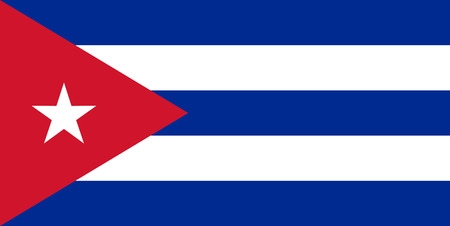 The flag of Cuba. Vector illustration. Havana.のイラスト素材