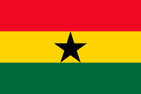 The national flag of Ghana. Vector illustration. Accraのイラスト素材