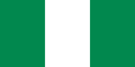 The national flag of Nigeria. Vector illustration. Abujaのイラスト素材