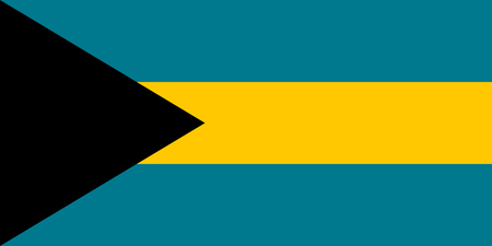 The national flag of The Bahamas. Vector illustration. Nassauのイラスト素材