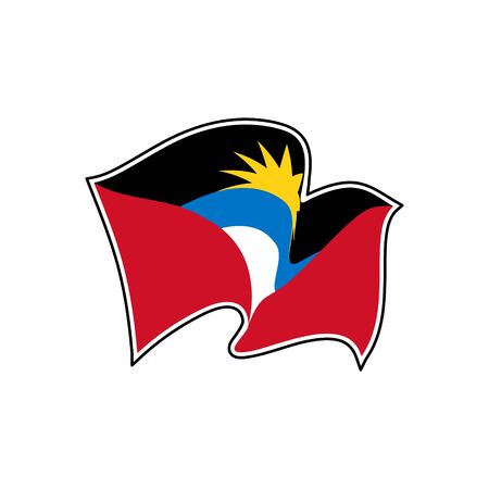 The national flag of Antigua and Barbuda. Vector illustration. St. John`sのイラスト素材
