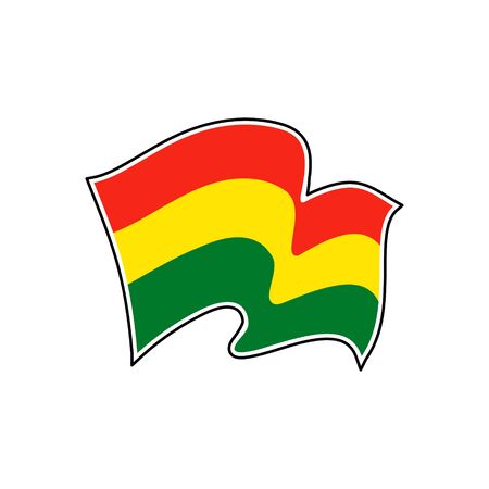 Vector flag of  Bolivia. Bolivia national flag. Vector illustration. La Pazのイラスト素材