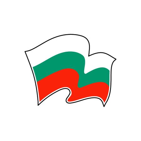 Vector flag of  Bulgaria. Bulgaria national flag. Vector illustration. Sofiaのイラスト素材