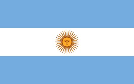 Flag of Argentina Argentina vector flag. National symbol of Argentinaのイラスト素材