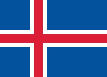 Flag of Iceland. Iceland vector flag. National symbol of Icelandのイラスト素材