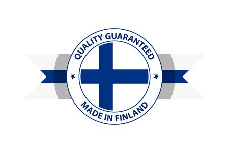 Made in Finland quality stamp. Vector illustration. Helsinkiのイラスト素材