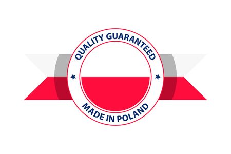Made in Poland quality stamp. Vector illustration. Warsaw, Krakowのイラスト素材