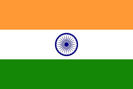Indiavector flag. EPS 10. New Delhi. The flag of Indiaのイラスト素材