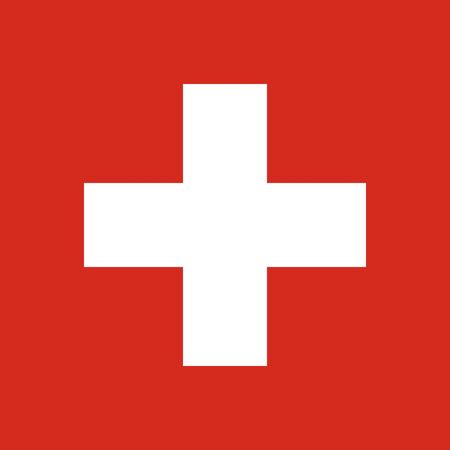 Switzerland vector  flag. Swiss flag. Swiss confederation. .Bern, Zurich, Genevaのイラスト素材