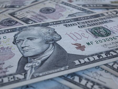 American currency background. Dollars of United States of America. US Dollars backgroundの写真素材