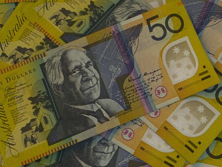 Money of Australia, background. Macro shotの写真素材
