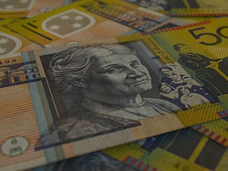 Money of Australia, background. Macro shotの写真素材
