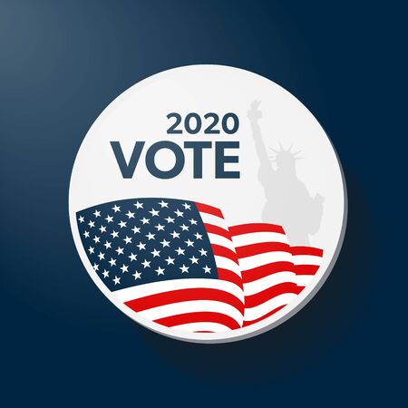 United States 2020 Election pin illustration. Vectorのイラスト素材