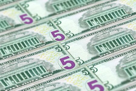 Closeup American dollars banknotes background. US dollars pattern. United States of America dollarsの写真素材