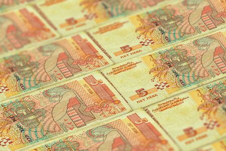 BGN. Money of Bulgaria. Bulgarian banknotes background. Sofiaの写真素材