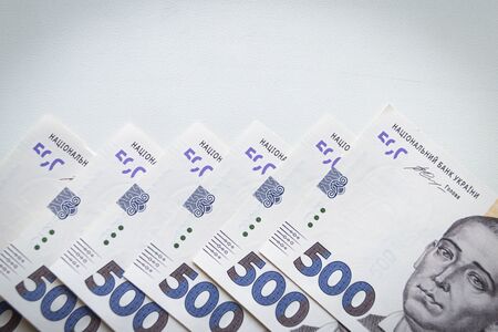 Currency of Ukraine. Money of Ukraine, hryvnia backgroundの写真素材