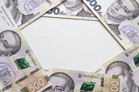 Currency of Ukraine. Money of Ukraine, hryvnia background