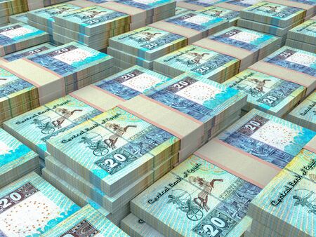 Egyptian pounds. Money of Egypt, business background. EGP. Closeup shotの写真素材