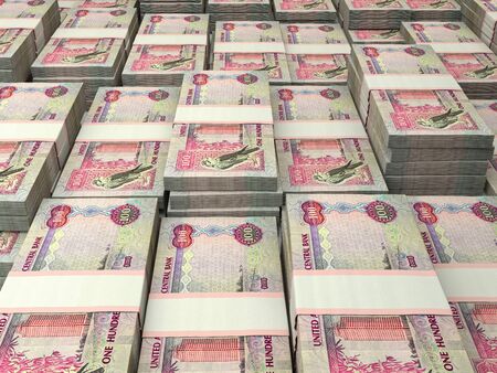 AED. Currency of  United Arab Emirates. Emirates Dirham b finance background.Macro photographyの写真素材