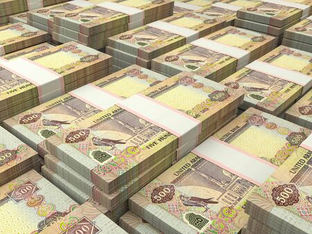 AED. Currency of  United Arab Emirates. Emirates Dirham b finance background.Macro photographyの写真素材