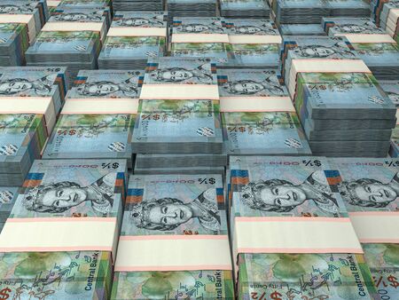 Bahamian dollars banknotes background. BSD dollars pattern.の写真素材