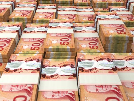 CAD. Canadian currency background. Closeup photo. Dollars of Canadaの写真素材