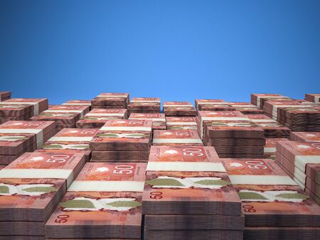 CAD. Canadian currency background. Closeup photo. Dollars of Canadaの写真素材