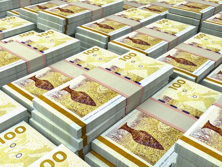 Danish krone.The official currency of Denmark, Greenland, and the Faroe Islands. Financial background. DKK.の写真素材