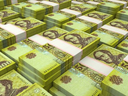 Hungarian Forints, business background. HUF. Closeup photoの写真素材