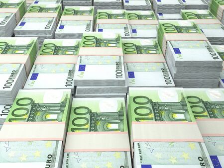 Euro banknotes background. Closeup high quality photoの写真素材