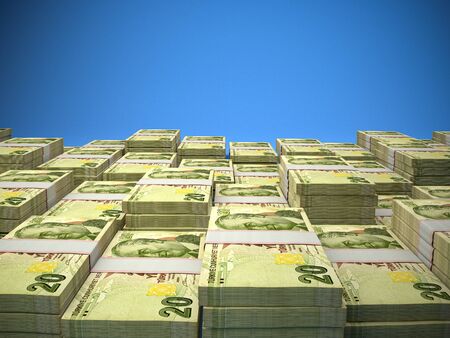 TRY. Turkish currency. Money of Turkey business background. Turkish Lira closeup photo, blurred backgroundの写真素材