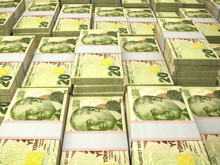 TRY. Turkish currency. Money of Turkey business background. Turkish Lira closeup photo, blurred backgroundの写真素材