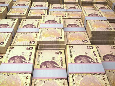 TRY. Turkish currency. Money of Turkey business background. Turkish Lira closeup photo, blurred backgroundの写真素材