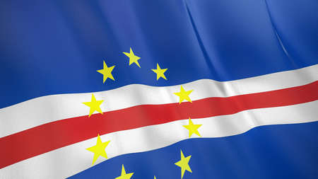 The waving flag of Cape Verde. High quality 3D illustration. Perfect for news, reportage, events.の写真素材