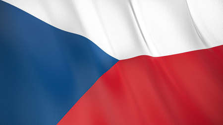 The waving flag of Czech Republic. High quality 3D illustration. Perfect for news, reportage, events.の写真素材