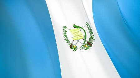 The waving flag of Guatemala. High quality 3D illustration. Perfect for news, reportage, events.の写真素材