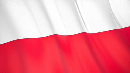 The waving flag of Poland. High quality 3D illustration. Perfect for news, reportage, events.