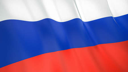 The waving flag of Russia. High quality 3D illustration. Perfect for news, reportage, events.の写真素材