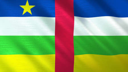 The waving flag of Central African Republic. High quality 3D illustration. Perfect for news, reportage, events.の写真素材