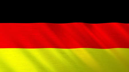 The waving flag of Germany. High quality 3D illustration. Perfect for news, reportage, events.の写真素材