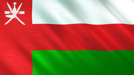 The waving flag of Oman. High quality 3D illustration. Perfect for news, reportage, events.の写真素材