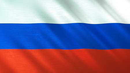 The waving flag of Russia. High quality 3D illustration. Perfect for news, reportage, events.の写真素材