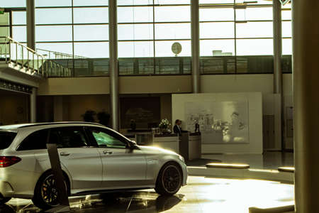 Bremen, Germany - 17.01.2020: Interior of Mercedes Benz Customer Center in Bremen, Germanyのeditorial素材