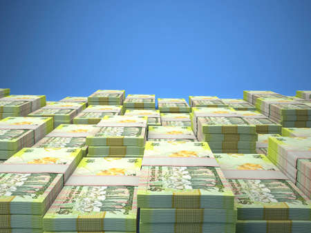 Money of Bahamas. Bahamas dollar bills. BSD banknotes. 1 dollars. Business, finance, news background.の写真素材