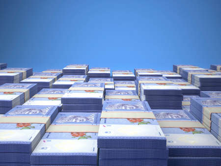 Money of Malaysia. Malaysian ringgit bills. MYR banknotes. 1 ringgits. Business, finance, news background.の写真素材