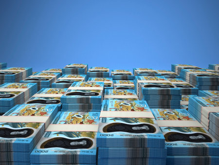 Money of Costa Rica. Costa Rican colon bills. CRC banknotes. 2000 colones. Business, finance, news background.の写真素材