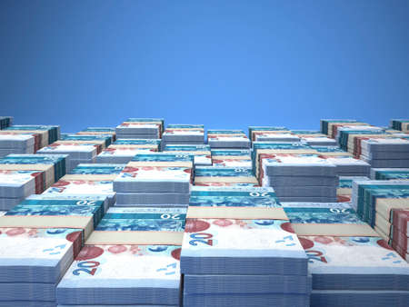 Money of Hong Kong. Hong Kong dollar bills. HKDSCB banknotes. 20 dollars. Business, finance, news background.の写真素材