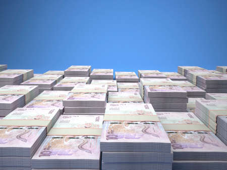 Money of Colombia. Colombian peso bills. COP banknotes. 10 pesos. Business, finance, news background.の写真素材
